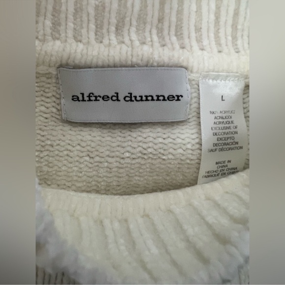 Alfred Dunner Floral Cowl Neck Sweater - Green, Blue, Cream - Picture 5 of 5